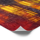 夜間の都市 | AIアートポスター ポスター (角)