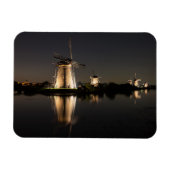 夜間の長方形マグネットで照らされた風車 マグネット (横)