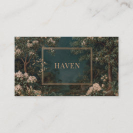 夜間エレガント庭園フローラ金ゴールド枠 名刺