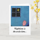 夜間グリーティングカード カード (黄色い花)