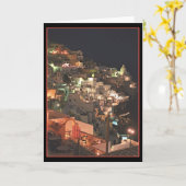 夜間サントリーニ   (内空白の部) カード (黄色い花)