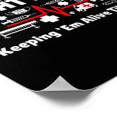 夜間シフトナースライフRn Lpn Cnaヘルスケアハート ポスター (角)