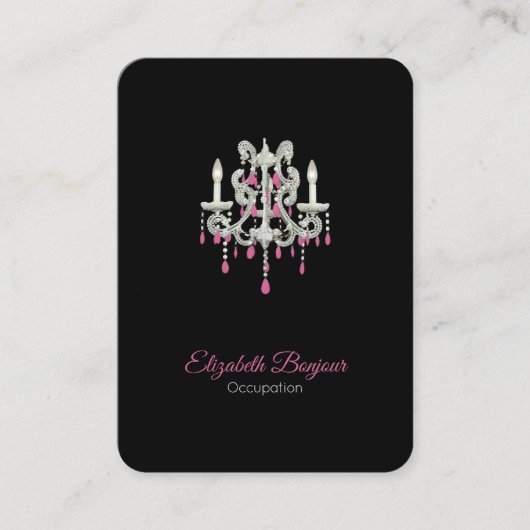 夜間シャンデリア紙/サイズ/形状オプション – 大 名刺 (正面)