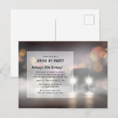 夜間ドライブバイ誕生日パーティーのポストカード ポストカード (正面/裏面)