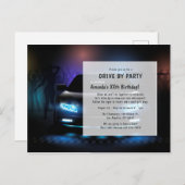 夜間ドライブバイ誕生日パーティーのポストカード ポストカード (正面/裏面)