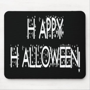 夜間ハッピーハローウィン文字 マウスパッド