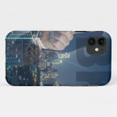 夜間パノラマのバンコクのスカイライン Case-Mate iPhoneケース (裏面(横))