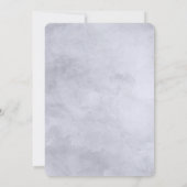 夜間フローラネイビーブルー&グレーベビーガールシャワー 招待状 (裏面)