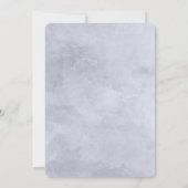 夜間フローラネイビーブルー&グレー誕生日パーティー 招待状 (裏面)