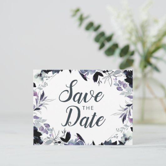 夜間フローラ水エレガント色の保存日 案内ポストカード (スタンド正面)