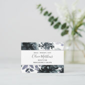 夜間フローラ水彩海軍ソーシャルメディア 名刺 (スタンド正面)