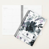 夜間フローラ水彩海軍モノグラム プランナー手帳 (ディスプレー)