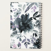 夜間フローラ水彩海軍モノグラム プランナー手帳 (裏面)