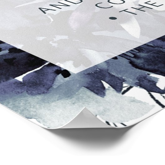 夜間フローラ結婚海軍のバー表記号 ポスター (角)