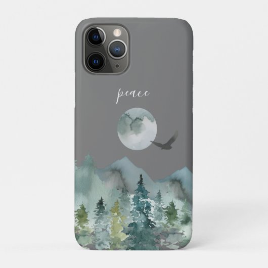 夜間マウンテンランドスケープ平和 Case-Mate iPhoneケース (裏)