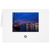 夜間ライトアップされたVolendam港 (裏面横)