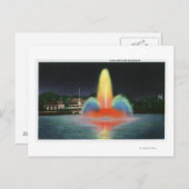 夜間ライトアップされるハイランドパーク貯水池 ポストカード (正面/裏面)