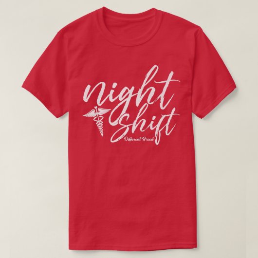 夜間交配違う式聴診器おもしろい室 Tシャツ (デザイン正面)