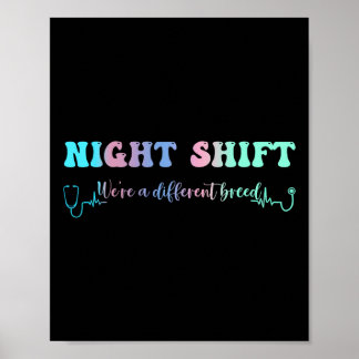 夜間交配違う式聴診器ナースRn ポスター