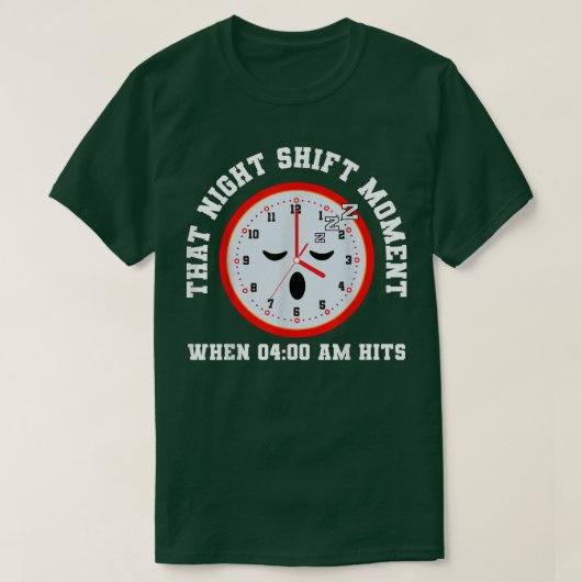 夜間作業墓地労働者 Tシャツ (デザイン正面)