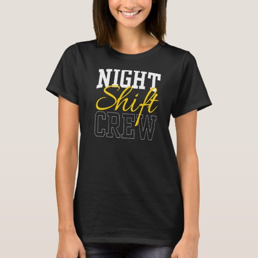 夜間勤務の乗務員の同僚 Tシャツ (正面)