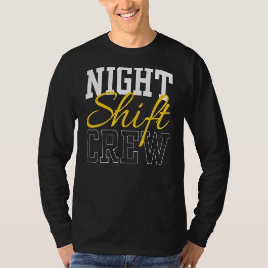 夜間勤務の乗務員の同僚 Tシャツ (正面)