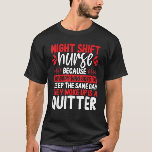 夜間勤務ナース感謝ウィーク緊急メディ Tシャツ (正面)
