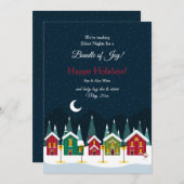 夜間妊娠静か告知ホリデーカード シーズンカード (正面/裏面)