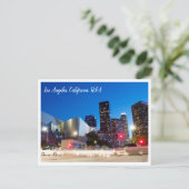 夜間撮影 |ロサンクスカリフォルニアのダウンタウン ポストカード (スタンド正面)