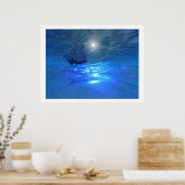 夜間横断プリント ポスター (キッチン)