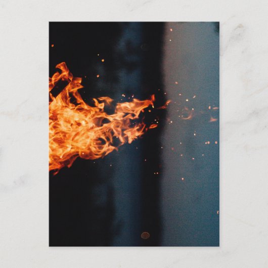 夜間火災 ポストカード (正面)
