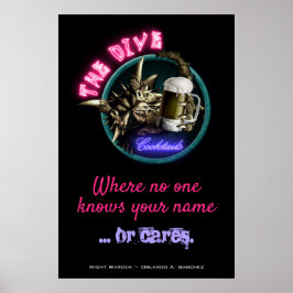 夜間監督者 – ダイビング(デザイン#1)ポスター ポスター