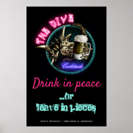 夜間監督者 – ダイビング(デザイン#3)ポスター ポスター