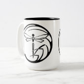 夜間監督者 – ダブルドラゴンフライB&W – マグカップ (正面左)