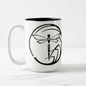 夜間監督者 – ダブルドラゴンフライB&W – マグカップ (左)