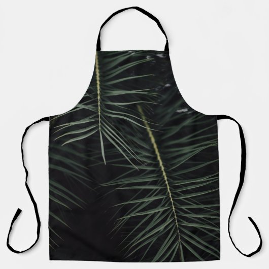 夜間緑葉植物 エプロン (正面)