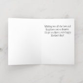 夜間自然フローラマザーズ・デイ 箔グリーティングカード (内側レイダウン)