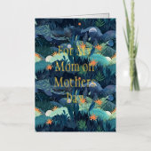 夜間自然フローラマザーズ・デイ 箔グリーティングカード (正面)