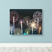 夜間花火 キャンバスプリント (インサイチュ (ウッドフロア))