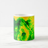 夜間視覚 ライオン アート 蛍光プリント コーヒーマグカップ (中央)