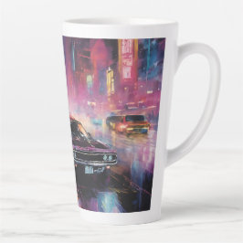 夜間通りレース鮮やか市 カフェラテマグ