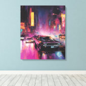 夜間通りレース鮮やか市 キャンバスプリント (インサイチュ (ウッドフロア))