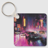 夜間通りレース鮮やか市 キーホルダー (正面)