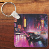 夜間通りレース鮮やか市 キーホルダー (正面)