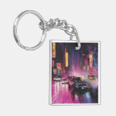 夜間通りレース鮮やか市 キーホルダー (正面左)