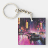 夜間通りレース鮮やか市 キーホルダー (正面)