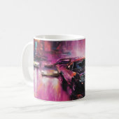 夜間通りレース鮮やか市 コーヒーマグカップ (正面左)