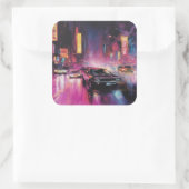 夜間通りレース鮮やか市 スクエアシール (バッグ)