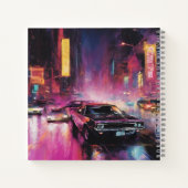 夜間通りレース鮮やか市 ノートブック (裏面)