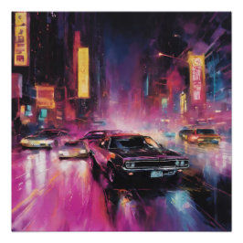 夜間通りレース鮮やか市 ポスター